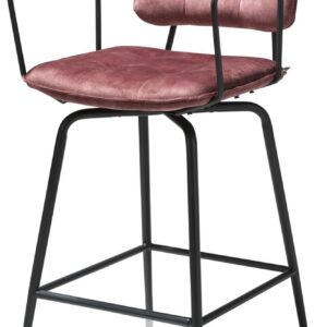 Barstoel Manou burgundy red met armeuning