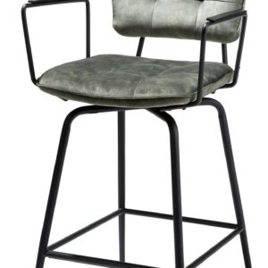 Barstoel Manou olijf met armleuning