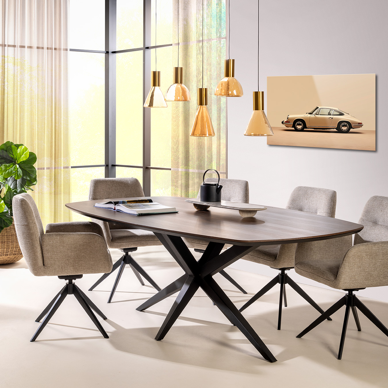 Eetkamerstoel Lynn sand - Afbeelding 6