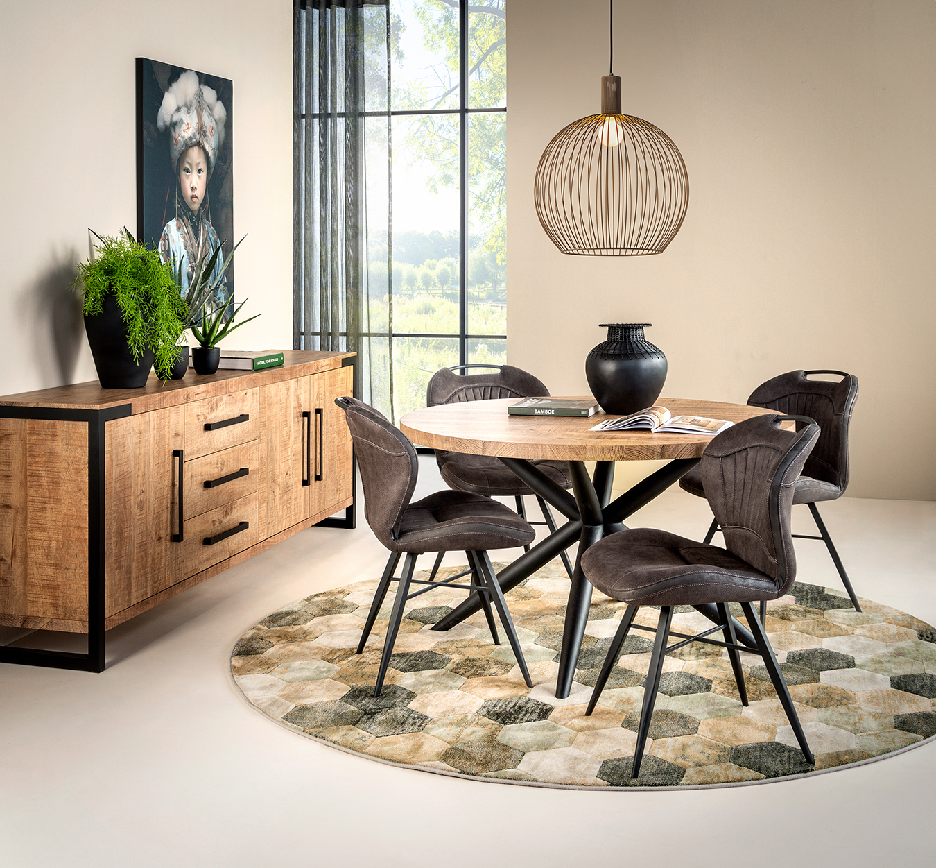 Eettafel Brandy 130x130 - Afbeelding 3