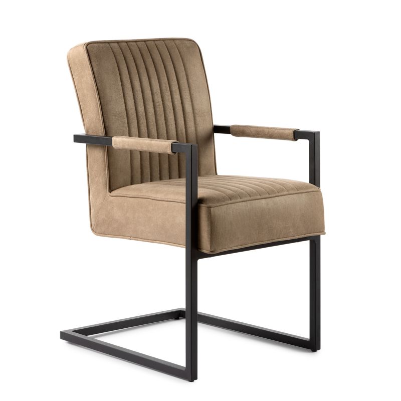 Eetkamerstoel Wilson microleer liver