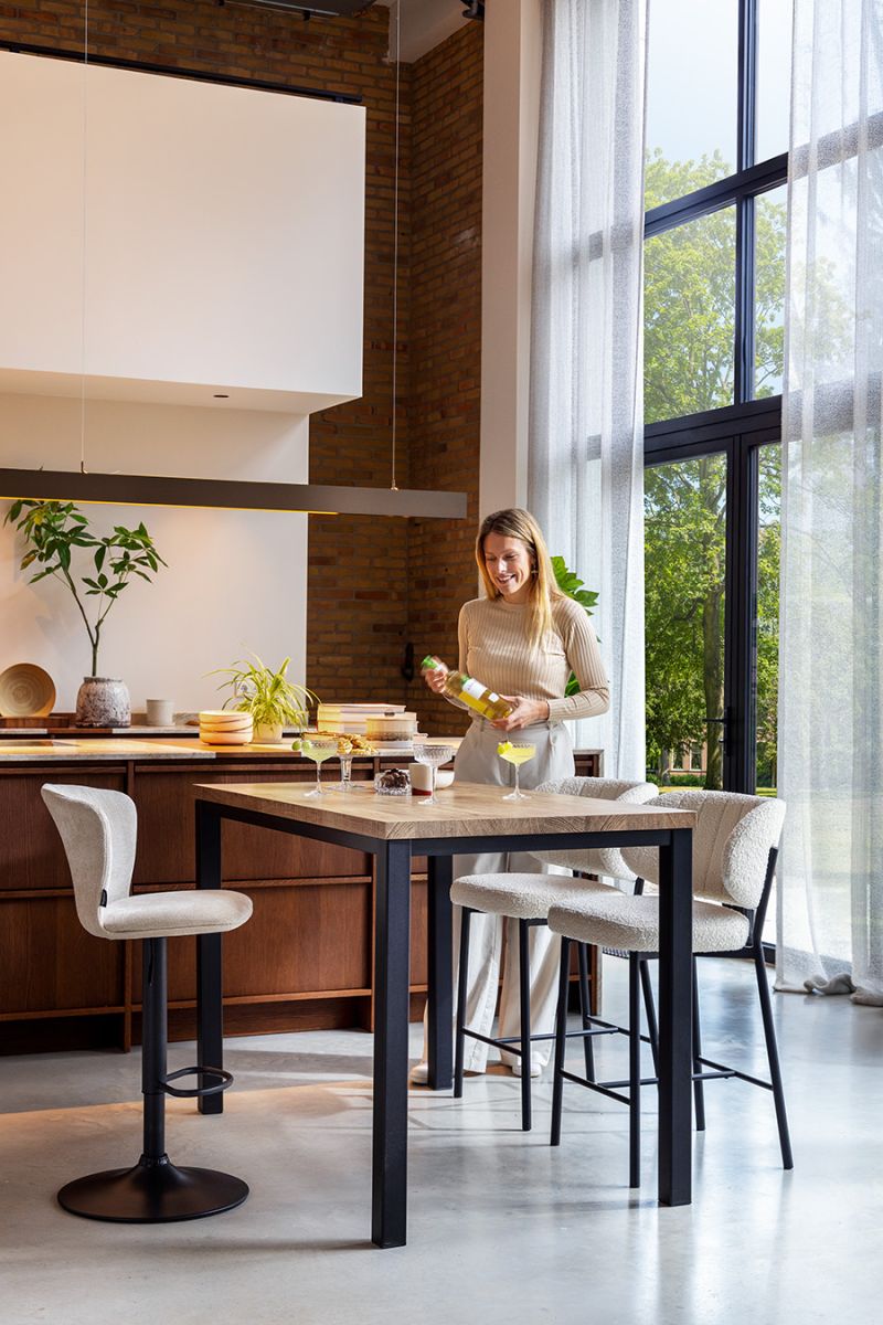 Barstoel Sepp beige (met gaslift) - Afbeelding 2