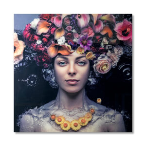 Wanddeco Flower art lady 120x120(h)