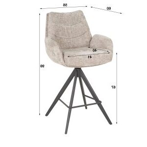 Barstoel Lounge taupe - Afbeelding 2