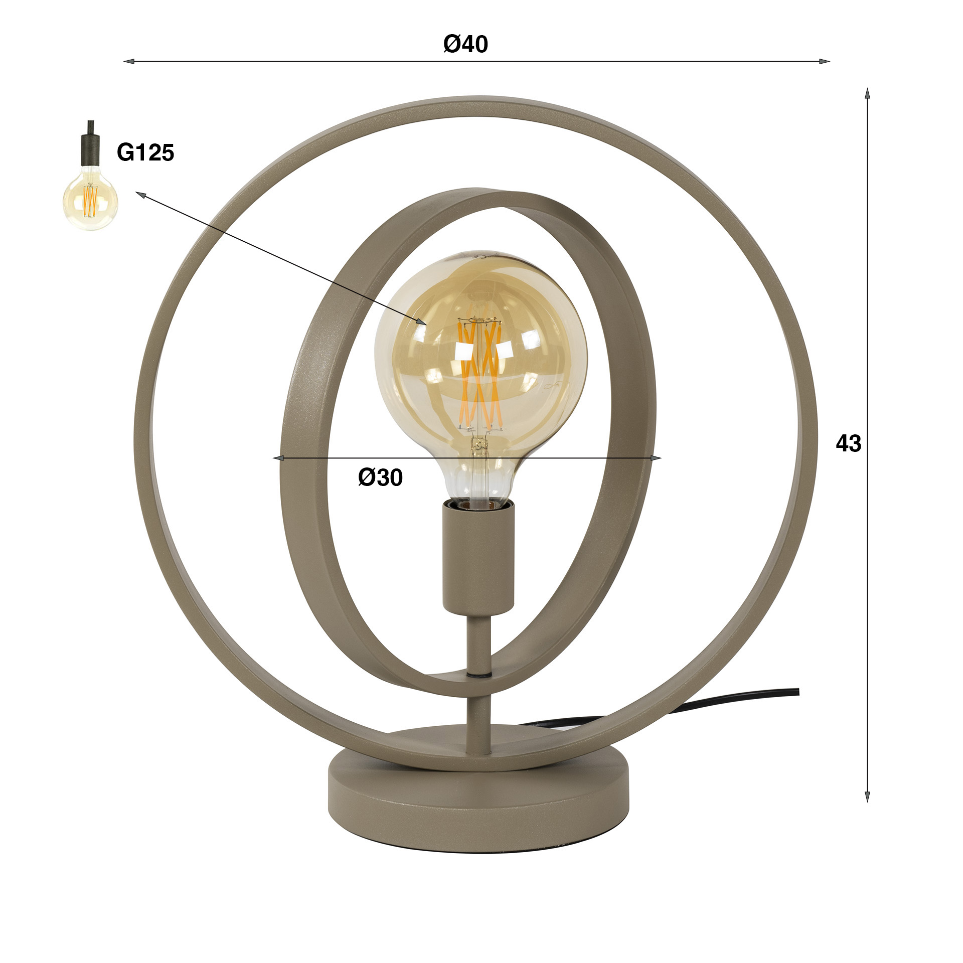 Tafellamp Turn beige - Afbeelding 4
