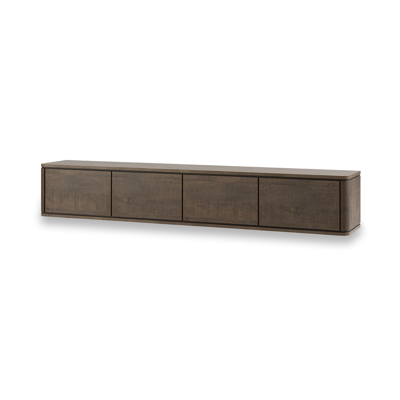 Tv-dressoir Cornwall 4 kleppen 236cm dark mango - Afbeelding 2