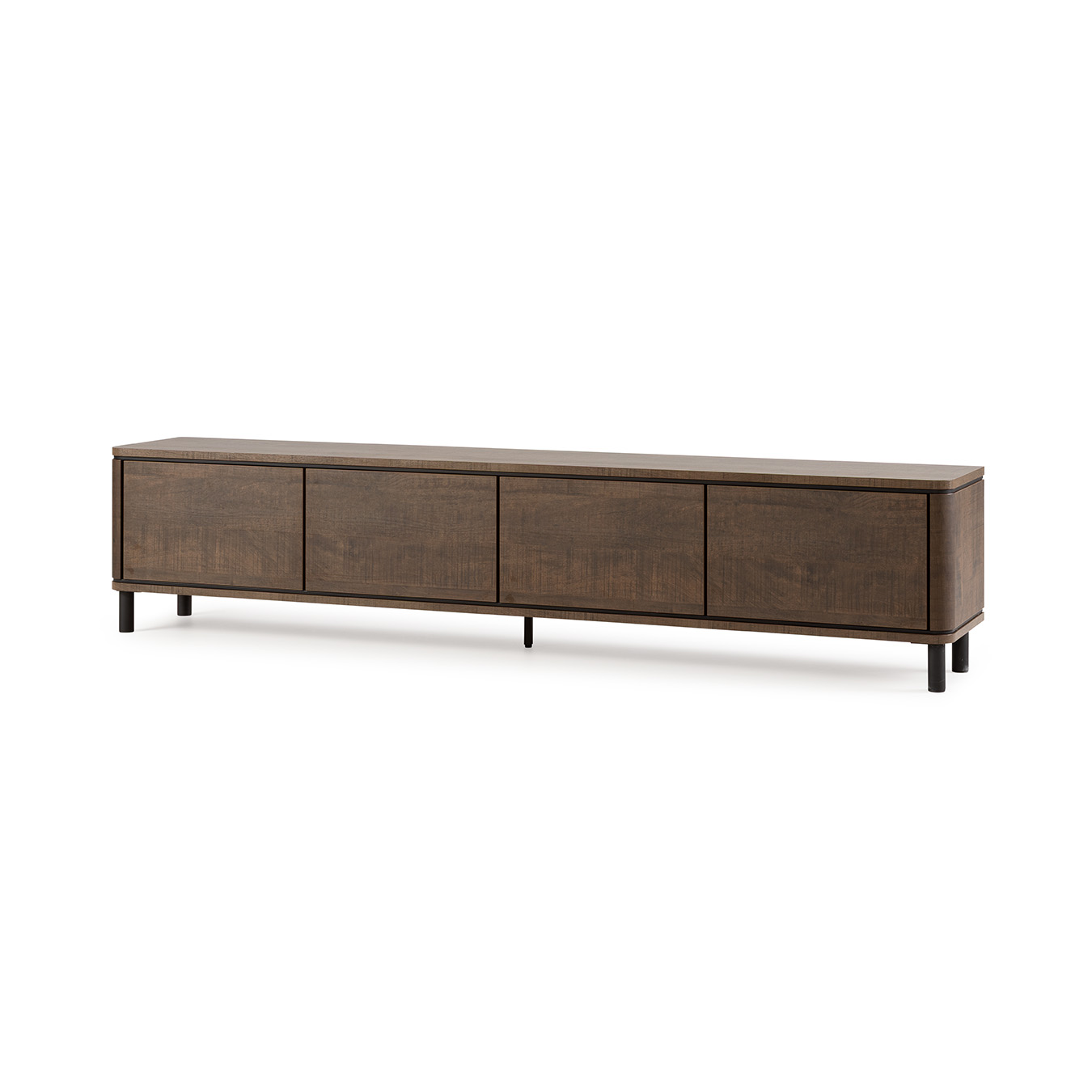 Tv-dressoir Cornwall 4 kleppen 236cm dark mango - Afbeelding 5